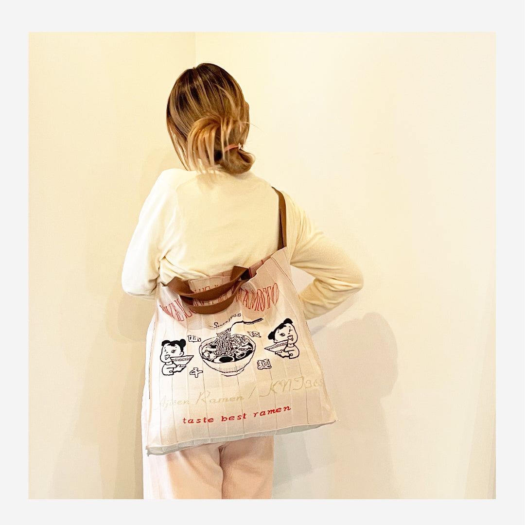 味千拉麺×KNT365　Mam ニットバッグ／Beige（ベージュ）
